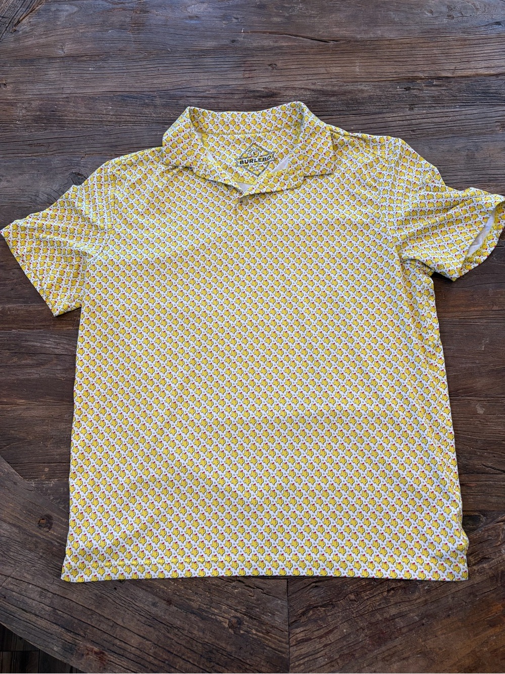 BURLEBO Yellow Short-Sleeve Golf Polo